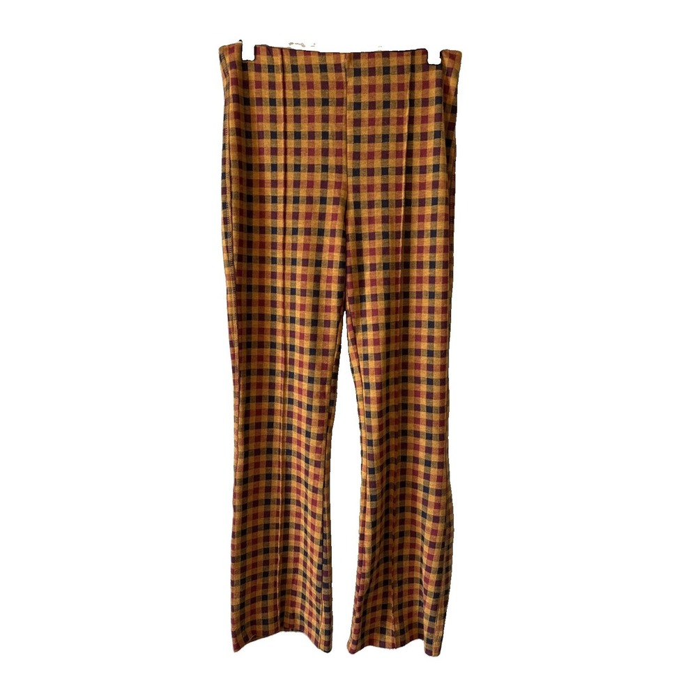 Maeve Checkered The Margot Pull On Women's Kick Flare Pants Size XS